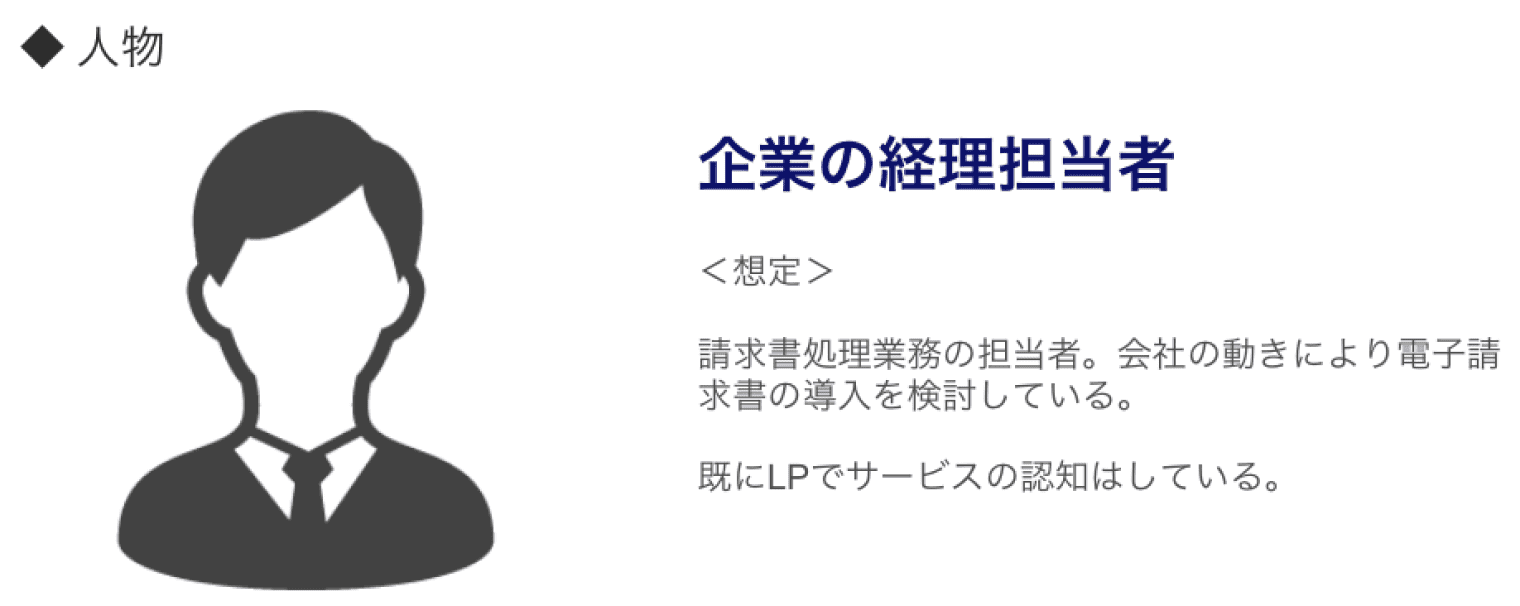 ターゲット設定 人物 企業の経理担当者